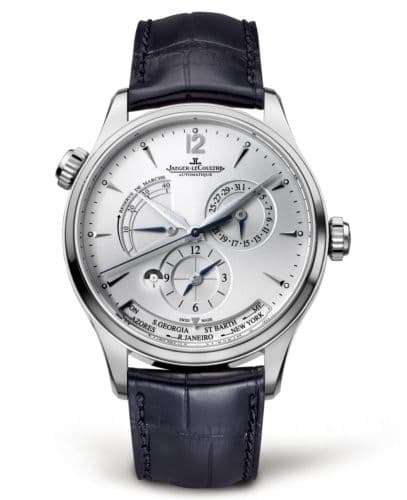 Jaeger-LeCoultre Master Geographic Stainless Steel / Silver / Alligator
