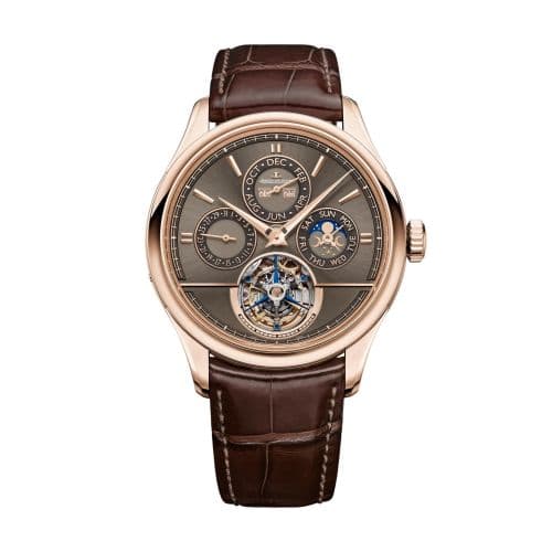 Jaeger-LeCoultre Master Grande Tradition Tourbillon Cylindrique Quantième Perpétuel Pink Gold / Brown