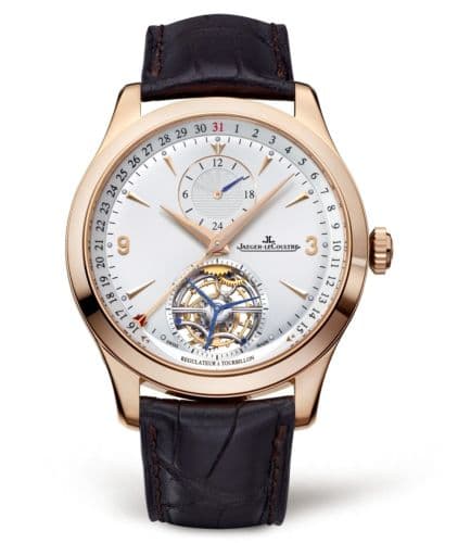 Jaeger-LeCoultre Master Tourbillon Dual Time Pink Gold / Silver / Alligator