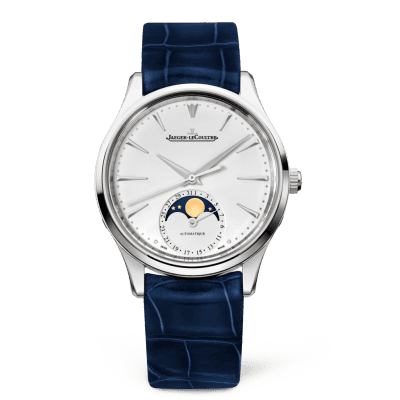 Jaeger-LeCoultre Master Ultra Thin Moon 34 Stainless Steel / Silver / Alligator