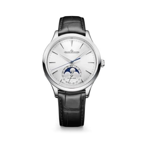 Jaeger-LeCoultre Master Ultra Thin Moon 36 Stainless Steel / Silver / Alligator