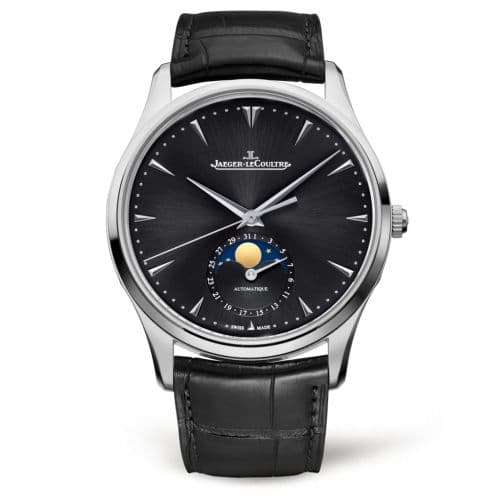 Jaeger-LeCoultre Master Ultra Thin Moon Stainless Steel / Black / Alligator