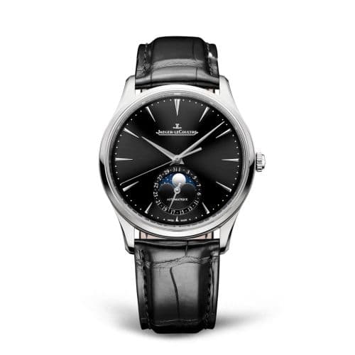 Jaeger-LeCoultre Master Ultra Thin Moon Stainless Steel / Black / Alligator
