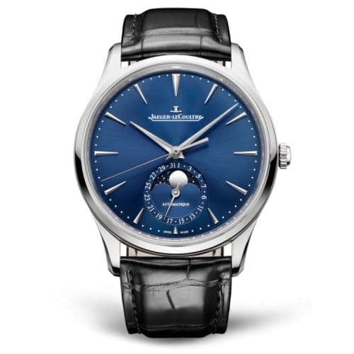 Jaeger-LeCoultre Master Ultra Thin Moon Stainless Steel / Blue / Alligator