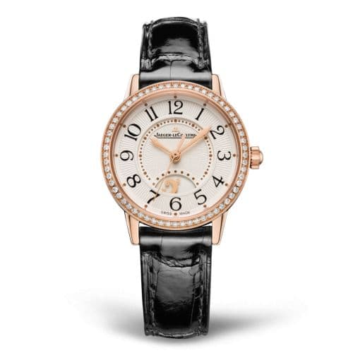 Jaeger-LeCoultre Rendez-Vous Night & Day Small Pink Gold - Diamond / Silver / Alligator