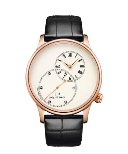 Jaquet Droz Grande Seconde 43 Decentree Ivory Enamel / Red Gold