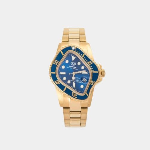 Laarvee Crashed Submariner Yellow Gold - Blue / Blue