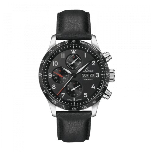 Laco Chronographs Hockenheim / Stainless Steel / Black