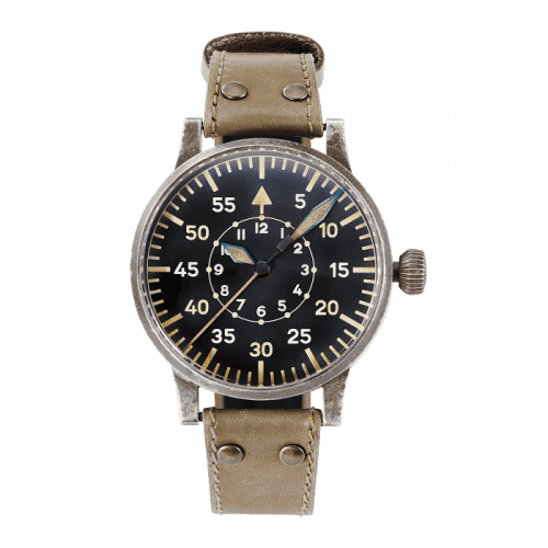 Laco Pilot Watch Original Replika 55 Erbstück Stainless Steel / Black