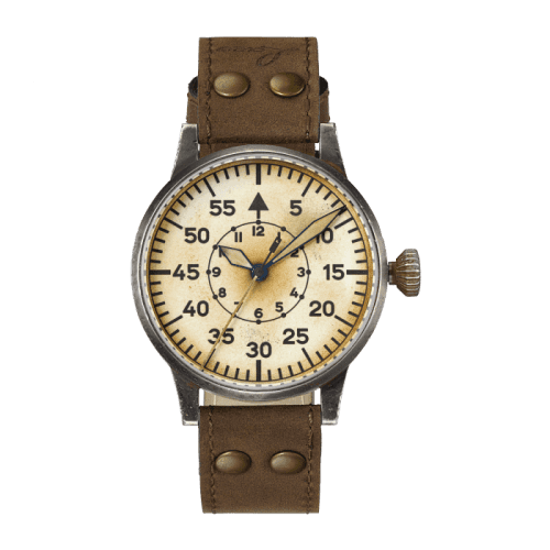 Laco Pilot Watch Original Wien Erbstück Stainless Steel / Superluminova
