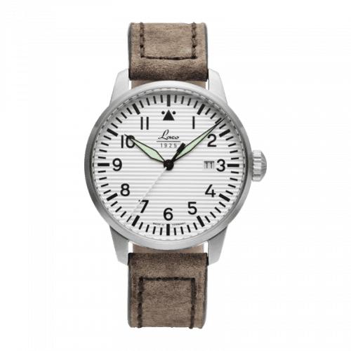 Laco Pilot Watch Special Models Basel / Stainless Steel / White