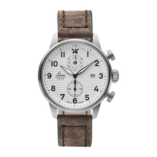 Laco Pilot Watch Special Models Bern / Stainless Steel / White