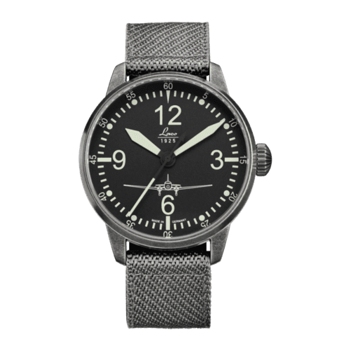 Laco Pilot Watch Special Models DC-3 / Stainless steel / Black