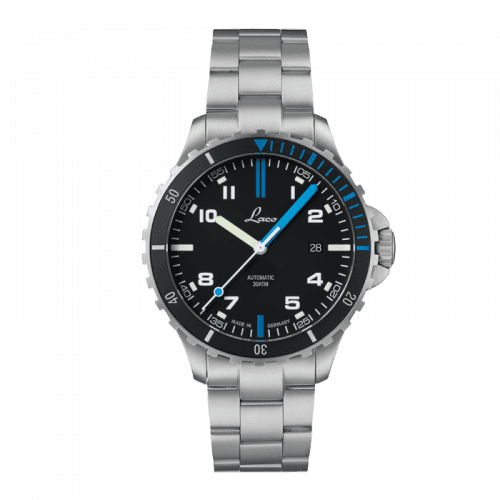 Laco Squad Watch Atlantik MB / Stainless steel / Black