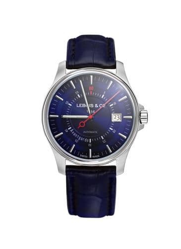 Lebois & Co Avantgarde Date – Re-launch Edition Stainless Steel / Blue / Alligator