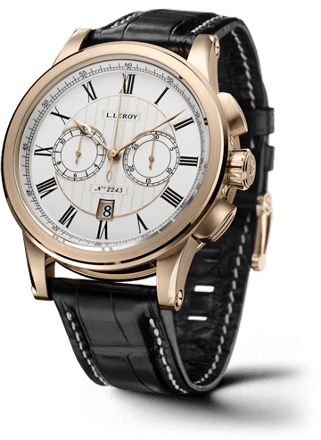 Leroy Automatic Deck Chronograph Pink Gold Silver