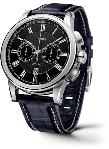 Leroy Automatic Deck Chronograph White Gold Black