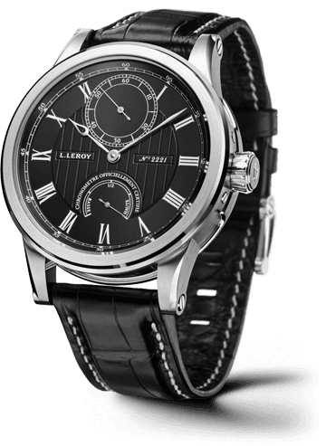 Leroy Automatic Deck Chronometer White Gold Black