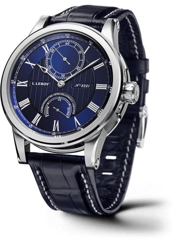 Leroy Automatic Deck Chronometer White Gold Blue
