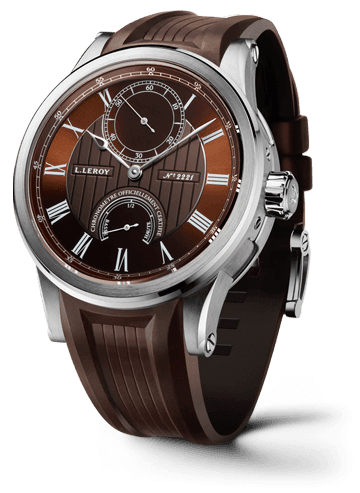Leroy Automatic Deck Chronometer White Gold Brown