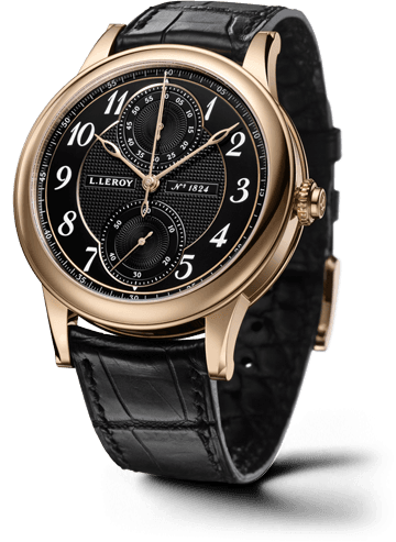 Leroy Osmior Automatic Single Push-Piece Chronograph Black