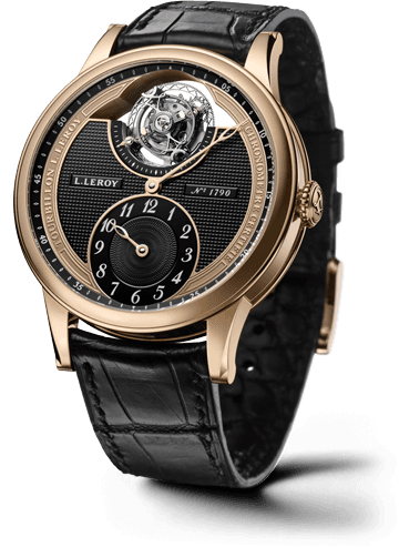 Leroy Osmior Tourbillon Automatic Regulator Pink Black