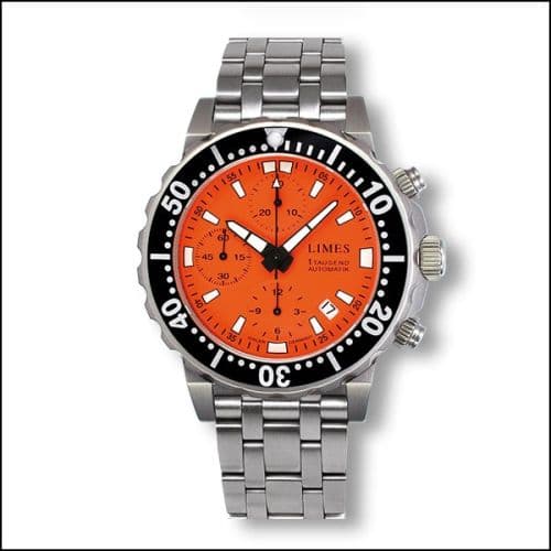 Limes Endurance Chrono - Orange / steel bracelet