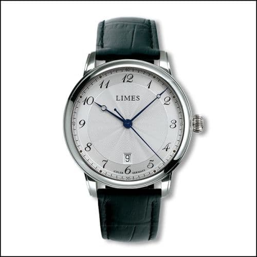 Limes Pharo Cartouche A - Silvered dial - Black leather strap