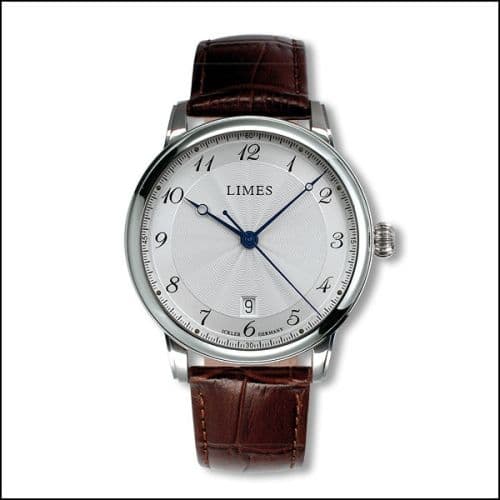 Limes Pharo Cartouche A - Silvered dial - Brown leather strap