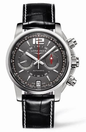 Longines Admiral Chronograph Grey Leather