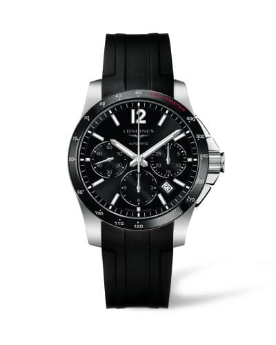 Longines Conquest Chronograph Automatic 41mm Ceramic Rubber