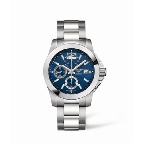 Longines Conquest Chronograph Blue Bracelet