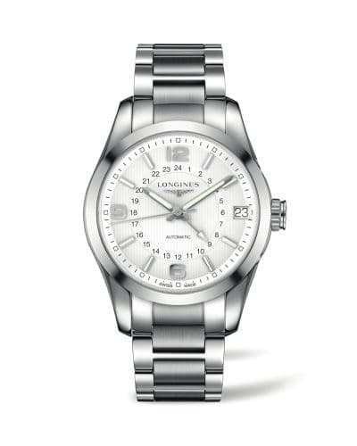 Longines Conquest Classic 42 GMT Stainless Steel / Silver / Bracelet