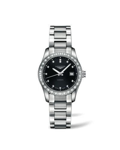 Longines Conquest Classic Automatic 29.5 Stainless Steel / Diamond / Black
