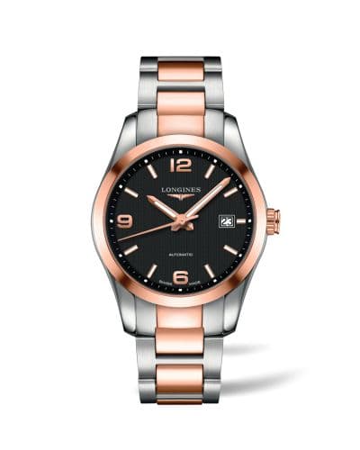 Longines Conquest Classic Automatic 40 Stainless Steel / Red Gold / Black