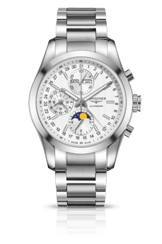 Longines Conquest Classic Moonphase Stainless Steel / Silver / Bracelet