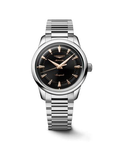 Longines Conquest Heritage 38 Stainless Steel / Black / Bracelet