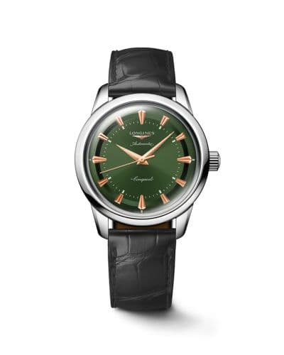 Longines Conquest Heritage 38 Stainless Steel / Green