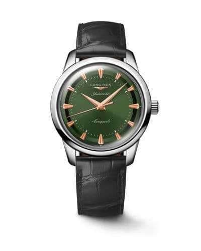 Longines Conquest Heritage 40 Stainless Steel / Green