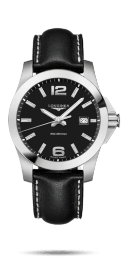 Longines Conquest Quartz 41 Stainless Steel / Black / Strap