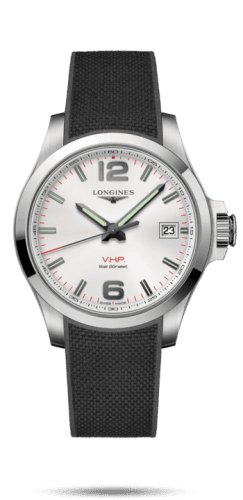 Longines Conquest V.H.P. 41 Stainless Steel / Silver / Rubber