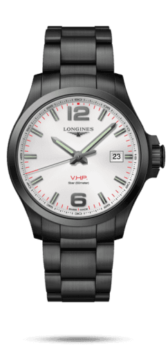 Longines Conquest V.H.P. 43 PVD / Silver / Bracelet