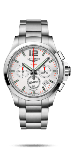Longines Conquest V.H.P. Chronograph 42 Stainless Steel / Silver / Bracelet