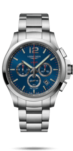 Longines Conquest V.H.P. Chronograph 44 Stainless Steel / Blue / Bracelet