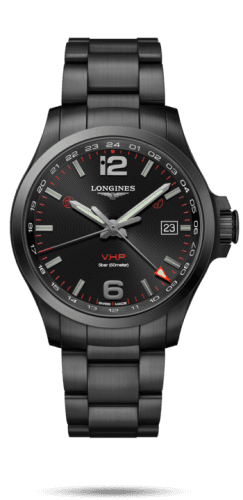 Longines Conquest V.H.P. GMT 43 PVD / Black / Bracelet