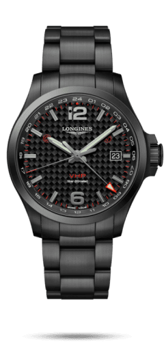 Longines Conquest V.H.P. GMT 43 PVD / Carbon / Bracelet
