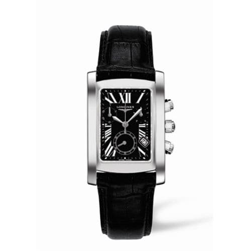 Longines DolceVita 28 Quartz Chronograph Stainless Steel Black Roman
