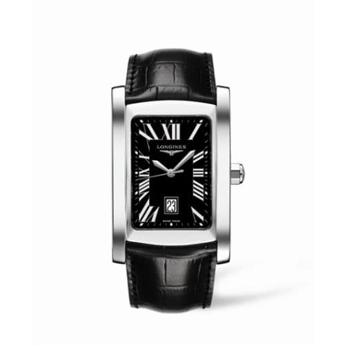 Longines DolceVita XL Stainless Steel Black Roman