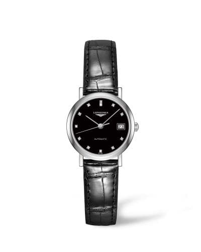 Longines Elegant Collection 25.5 Automatic Stainless Steel / Black / Strap