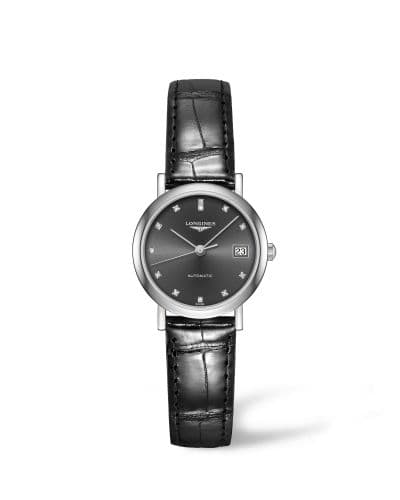 Longines Elegant Collection 25.5 Automatic Stainless Steel / Grey / Strap